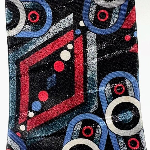 Botany 500 Classic Mens Necktie Multicolor Abstract Print Art-to-Wear Made USA - Picture 3 of 7